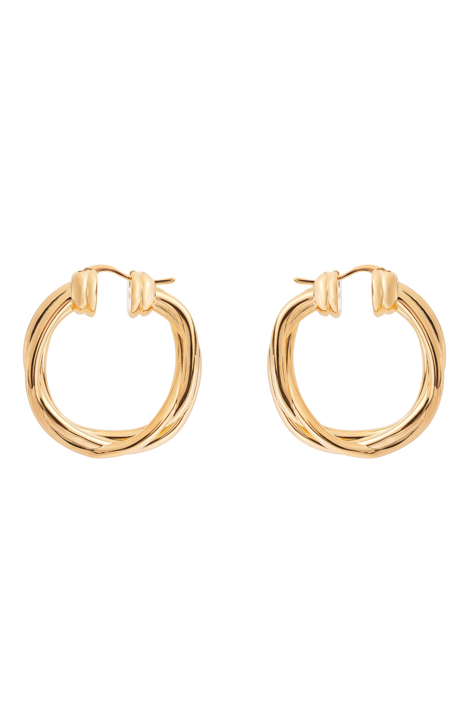 Серьги JIL SANDER золотого цвета по цене 92950 руб., арт. J11VG0358/P4877, фото 1 Серьги JIL SANDER, арт. J11VG0358/P4877, фото 1