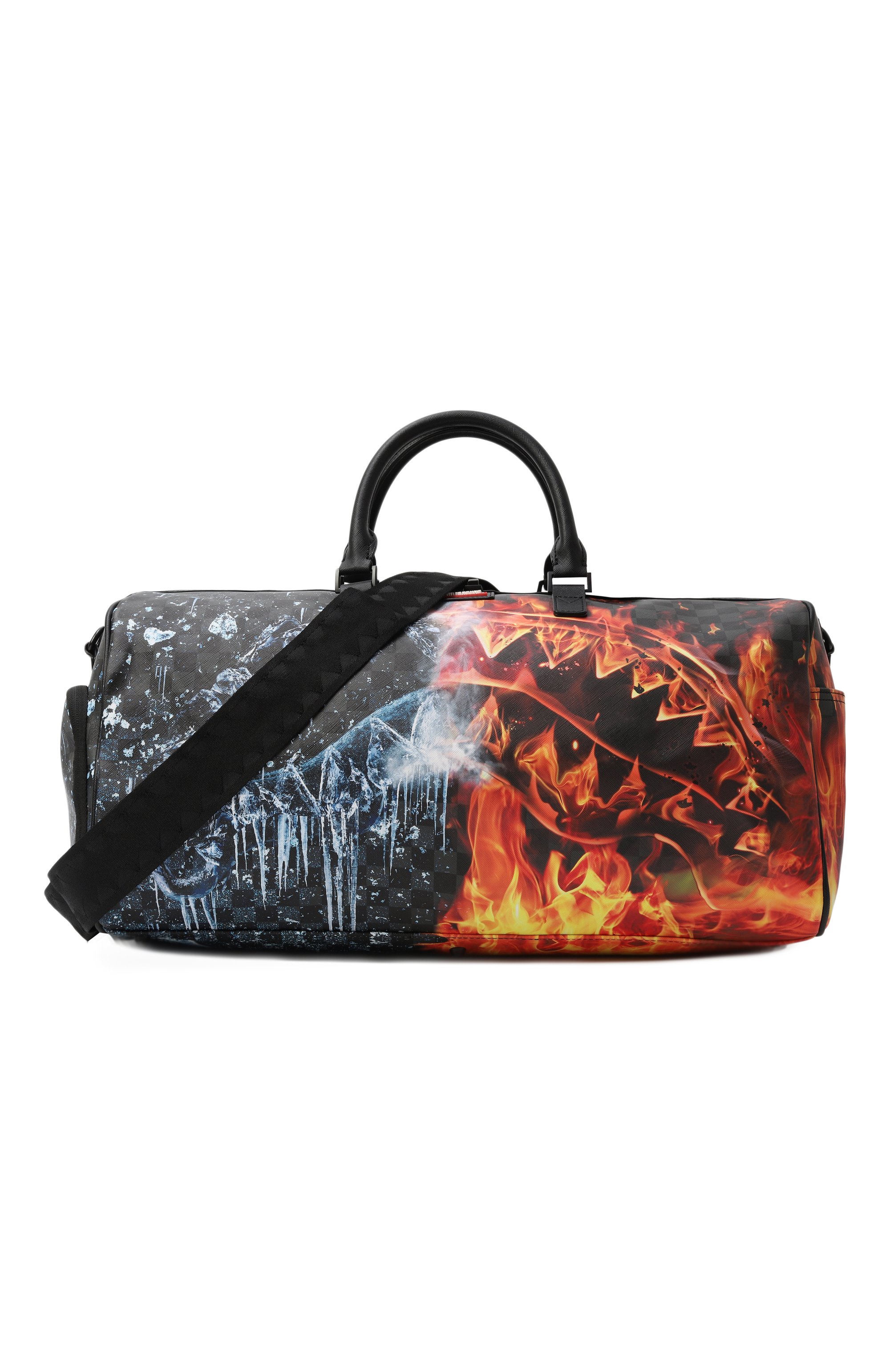 Дорожная сумка fire & ice shark SPRAYGROUND черного цвета по цене 24100 руб., арт. 910D7936NSZ, фото 4 Дорожная сумка fire & ice shark SPRAYGROUND, арт. 910D7936NSZ, фото 4