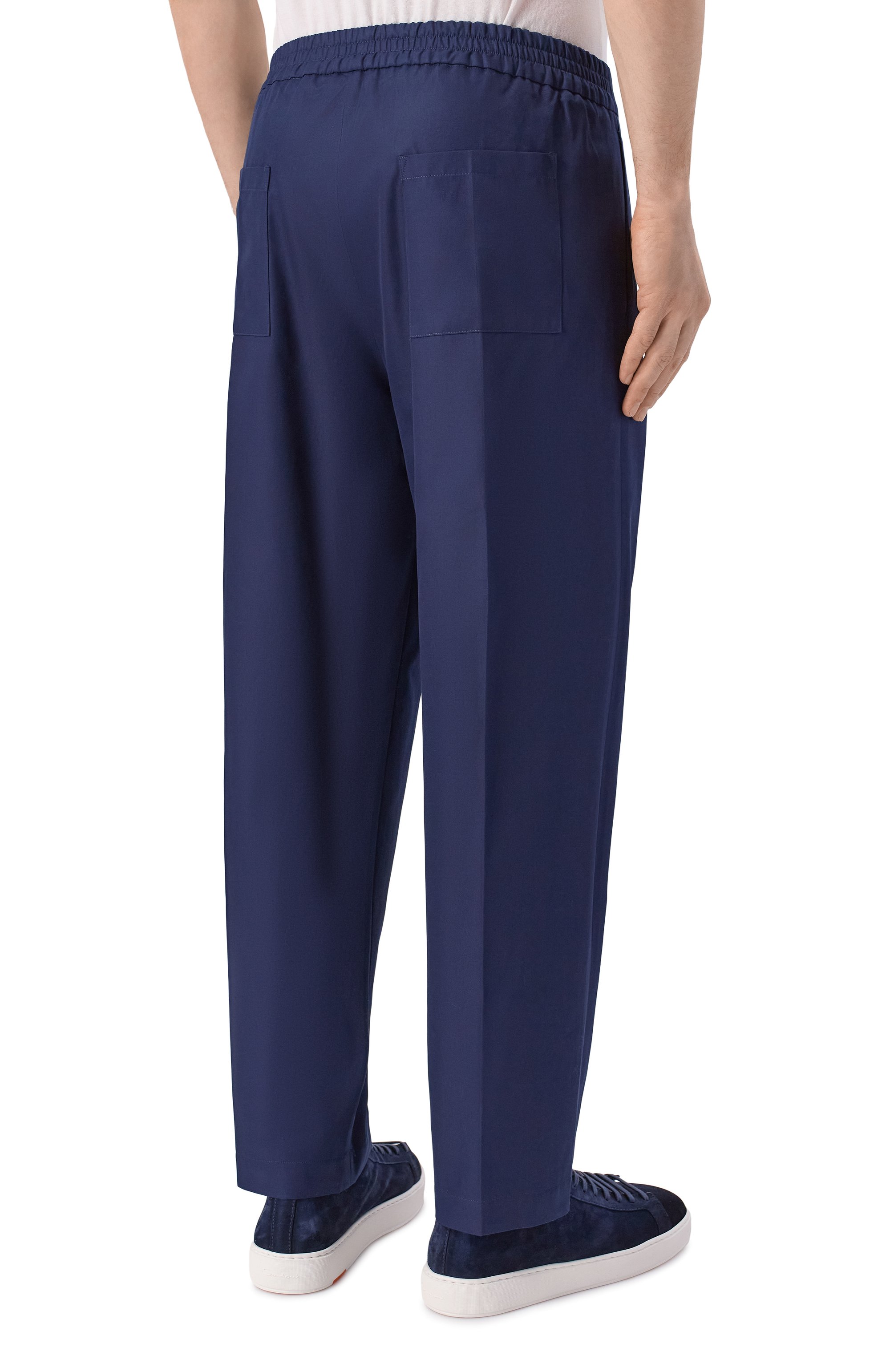 Хлопковые брюки KITON темно-синего цвета по цене 89800 руб., арт. UPKN099K0712H, фото 4 Хлопковые брюки KITON, арт. UPKN099K0712H, фото 4