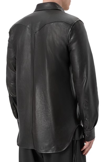Кожаная куртка-рубашка ANN DEMEULEMEESTER, арт. B0013403/LT137, фото 4