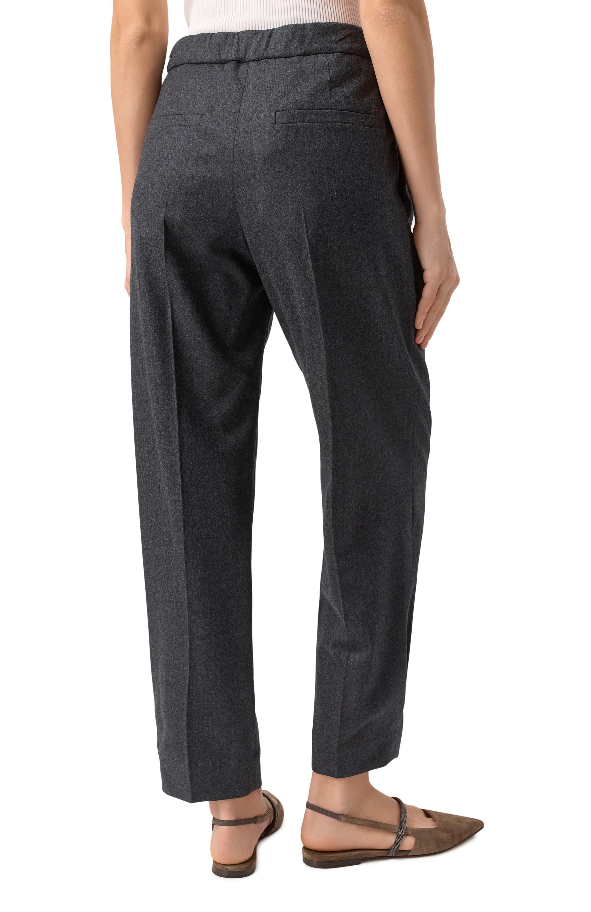 Шерстяные брюки BRUNELLO CUCINELLI, арт. ME226P8764, фото 4