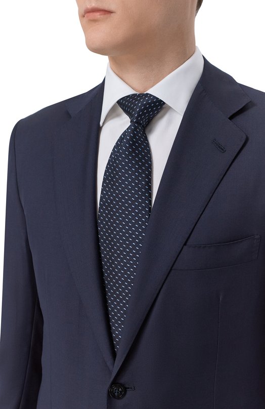 Шелковый галстук Brioni 062I00/PD462 Синий  062I00/PD462 Фото 2