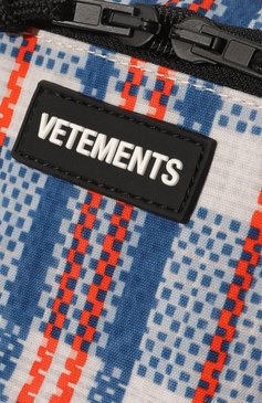 Мужская текстильная поясная сумка VETEMENTS разноцветного цвета, арт. UE63BA501N | Фото 3 (Ремень/цепочка: На ремешке; Размер: small; Материал: Текстиль; Стили: Спорт-шик; Случай: Повседневный; Материал сплава: Проставлено; Драгоценные камни: Проставлено)