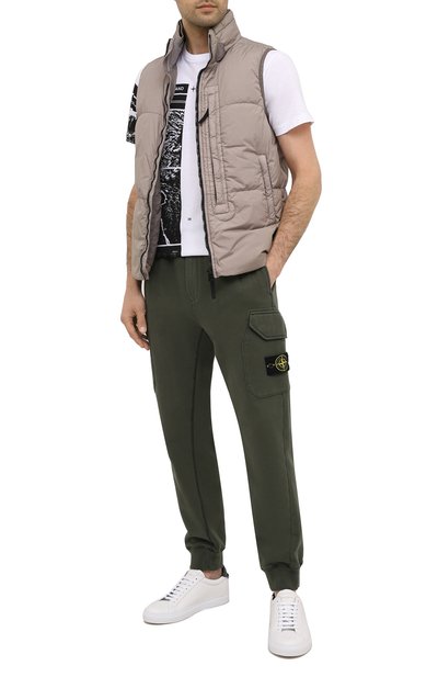 Пуховый жилет STONE ISLAND серого цвета по цене 76650 руб., арт. 7315G0123, фото 2 Пуховый жилет STONE ISLAND, арт. 7315G0123, фото 2