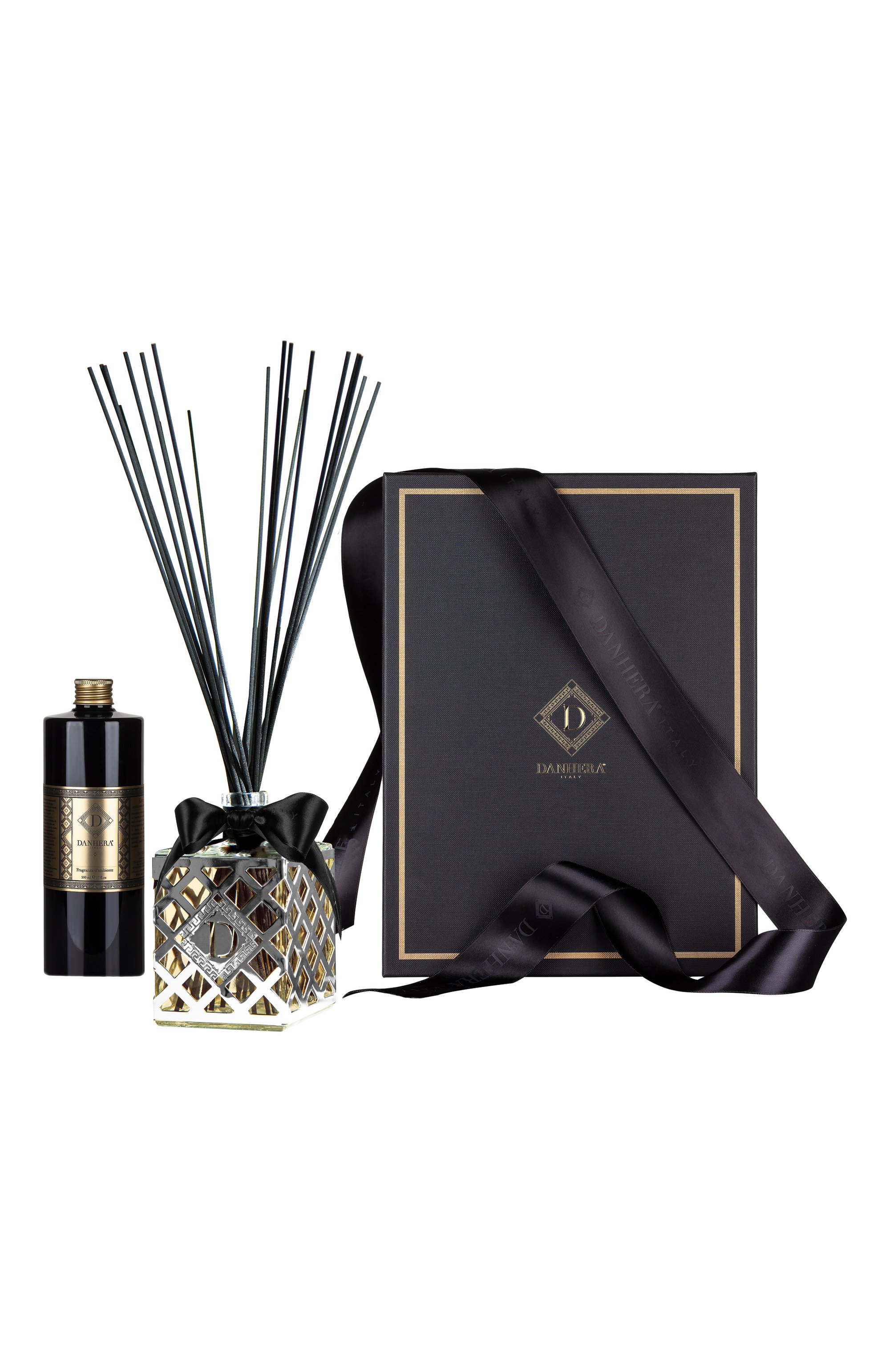 Набор efesto jewels platinum kirce (ваза 500ml + рефил 500ml) DANHERA ITALY, арт. DANHEFESTO500/PLATI/KIRC, фото 1