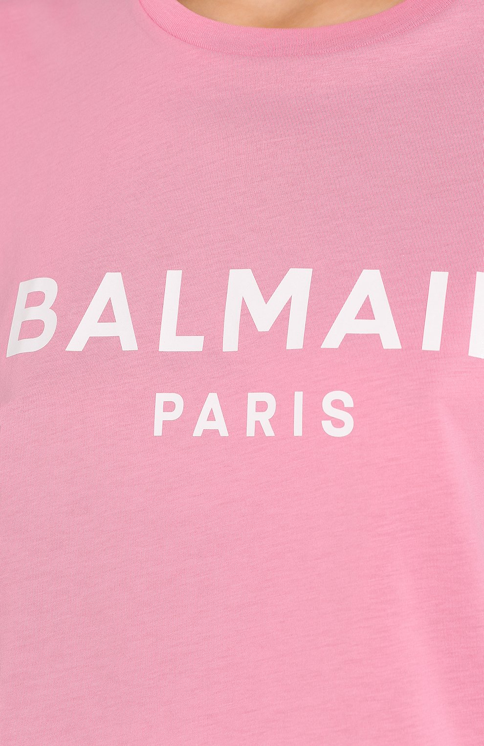Хлопковая футболка BALMAIN розового цвета по цене 23300 руб., арт. TF01357/I416, фото 5 Хлопковая футболка BALMAIN, арт. TF01357/I416, фото 5