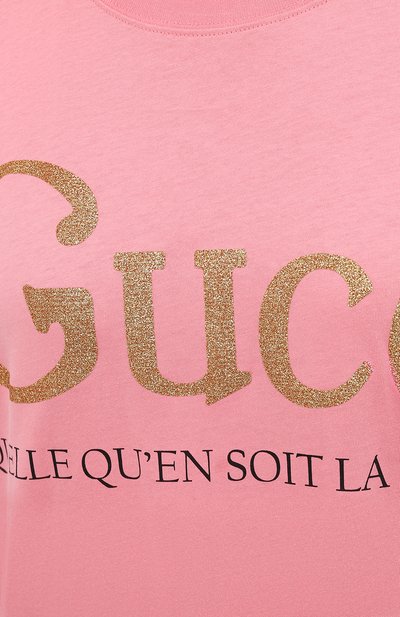 Хлопковая футболка GUCCI, арт. 615044/XJCLF, фото 5