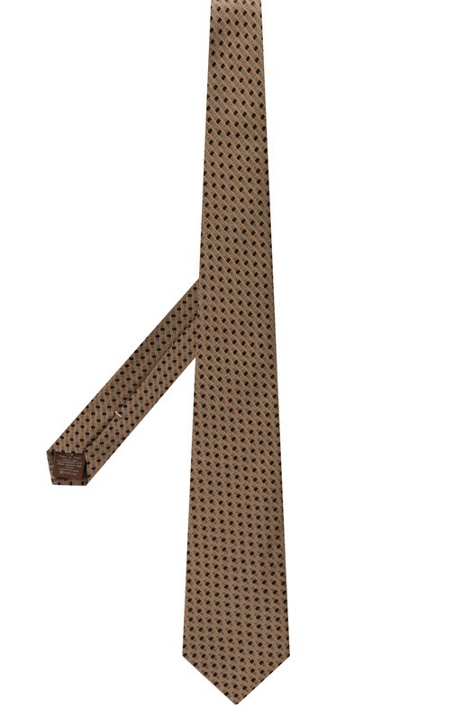 Шелковый галстук Canali 18/HJ04496 Коричневый  18/HJ04496 Фото 3