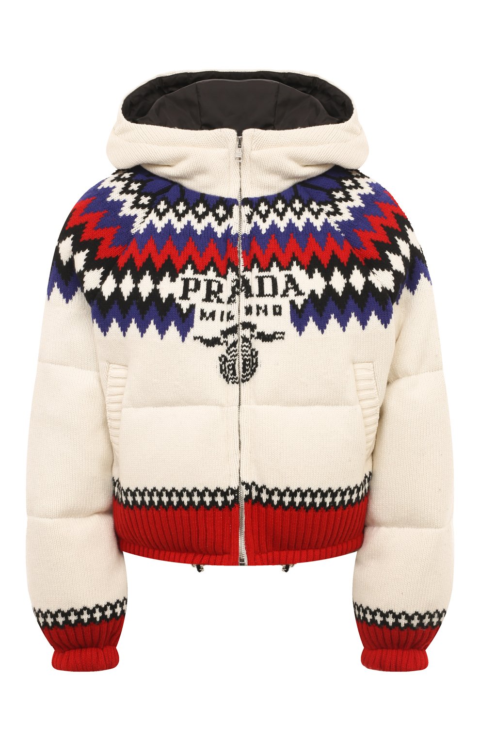 Пуховик PRADA белого цвета по цене 350000 руб., арт. 292029-10O8-F0009-212, фото 1 Пуховик PRADA, арт. 292029-10O8-F0009-212, фото 1