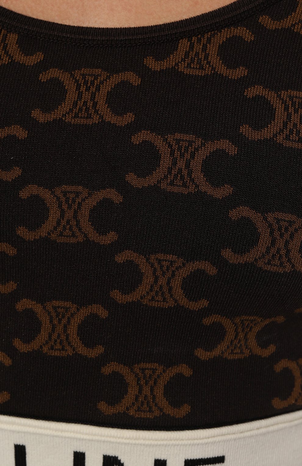 Топ из шелка и хлопка CELINE, арт. 2AG03/916T, фото 5