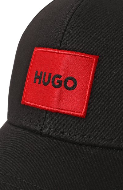 Хлопковая бейсболка HUGO черного цвета по цене 4350 руб., арт. 50468754, фото 4 Хлопковая бейсболка HUGO, арт. 50468754, фото 4