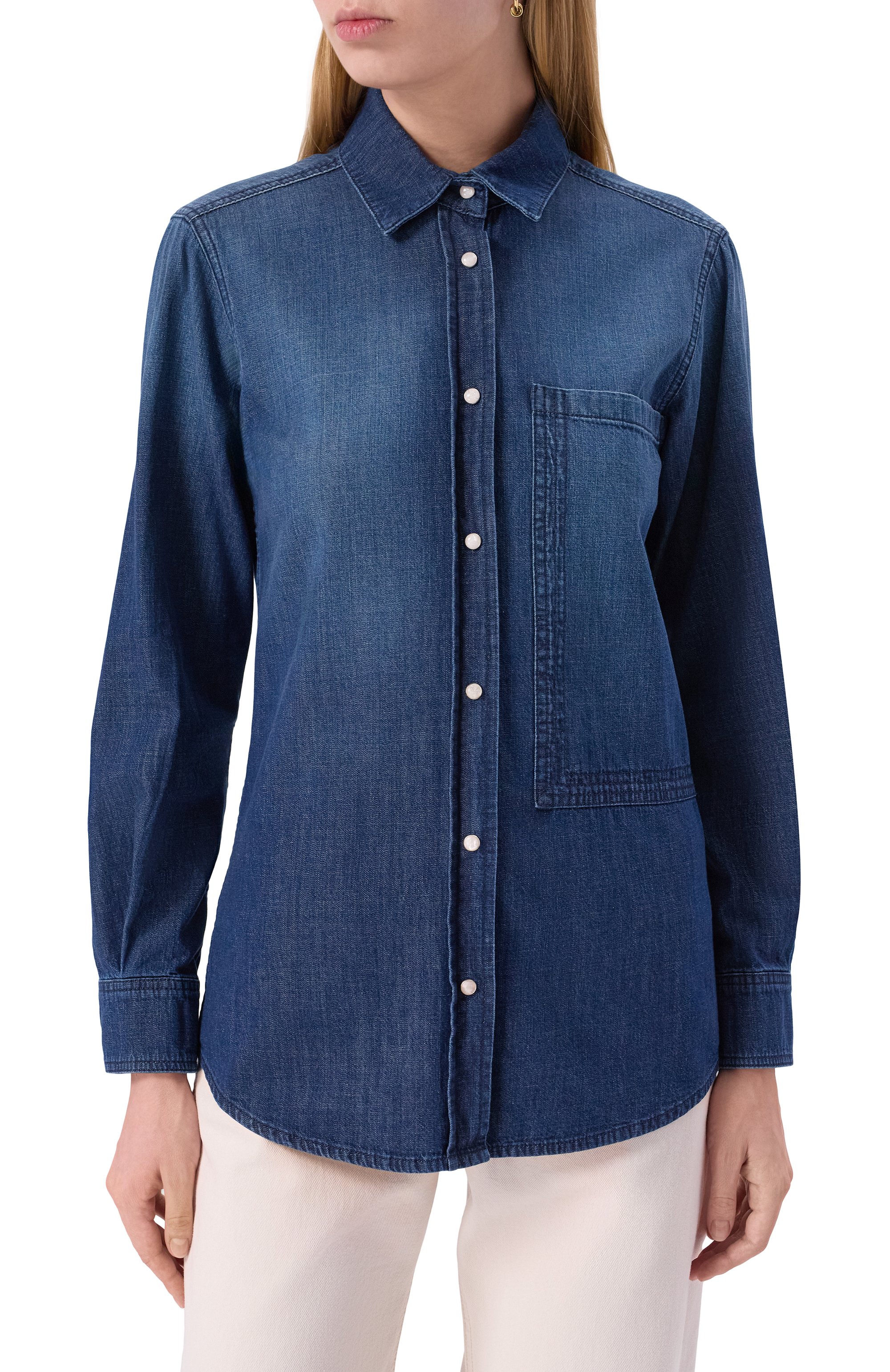 Джинсовая рубашка LORENA ANTONIAZZI, арт. P2552CA06A/9955, фото 3