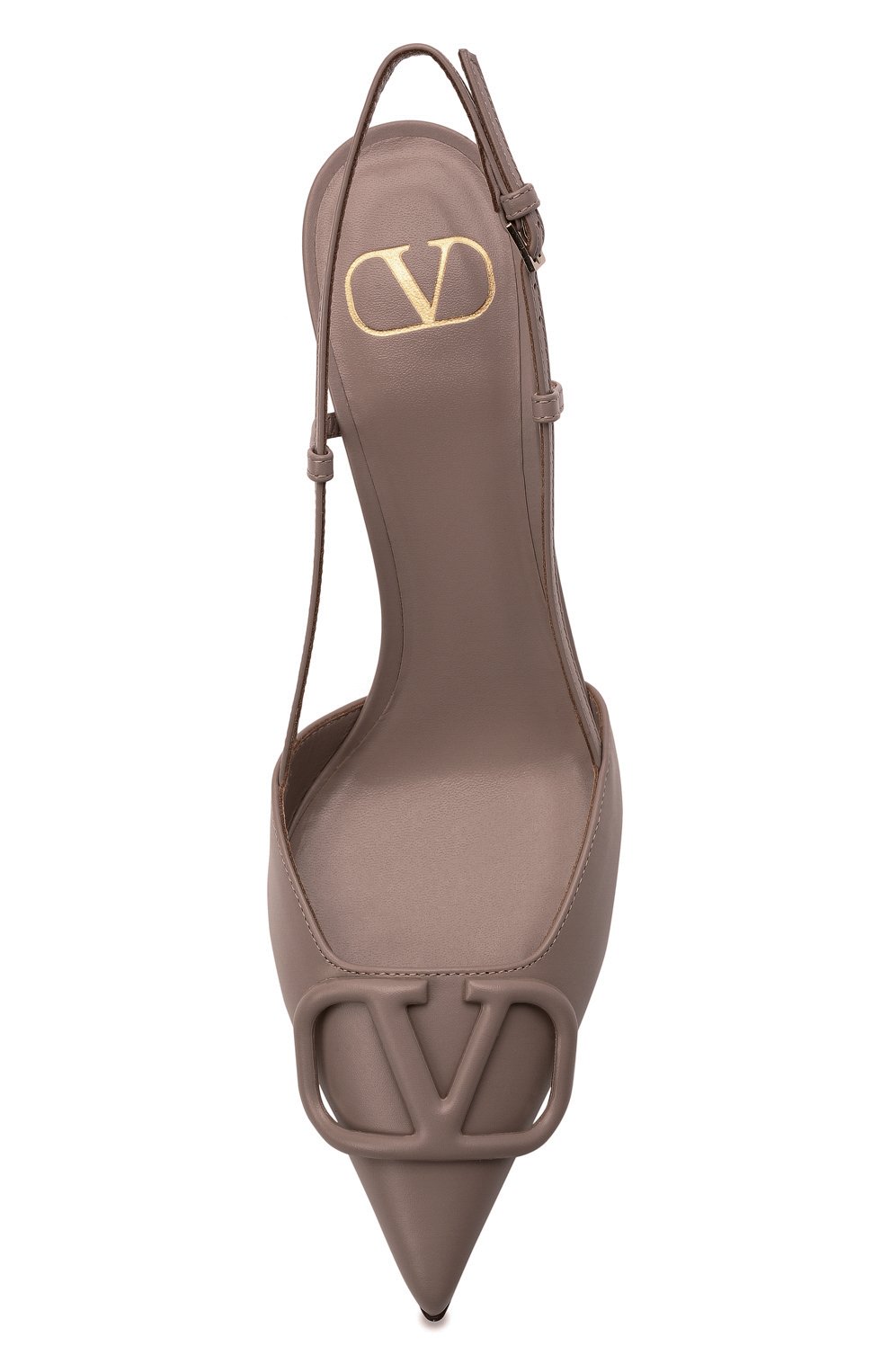 Кожаные туфли vlogo signature VALENTINO бежевого цвета по цене 69600 руб., арт. XW2S0R01/MZF, фото 6 Кожаные туфли vlogo signature VALENTINO, арт. XW2S0R01/MZF, фото 6