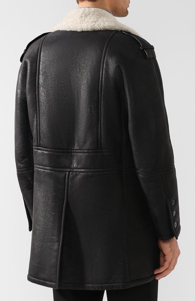 Двубортная дубленка на пуговицах с отложным воротником NEIL BARRETT, арт. BPE562/H708, фото 4