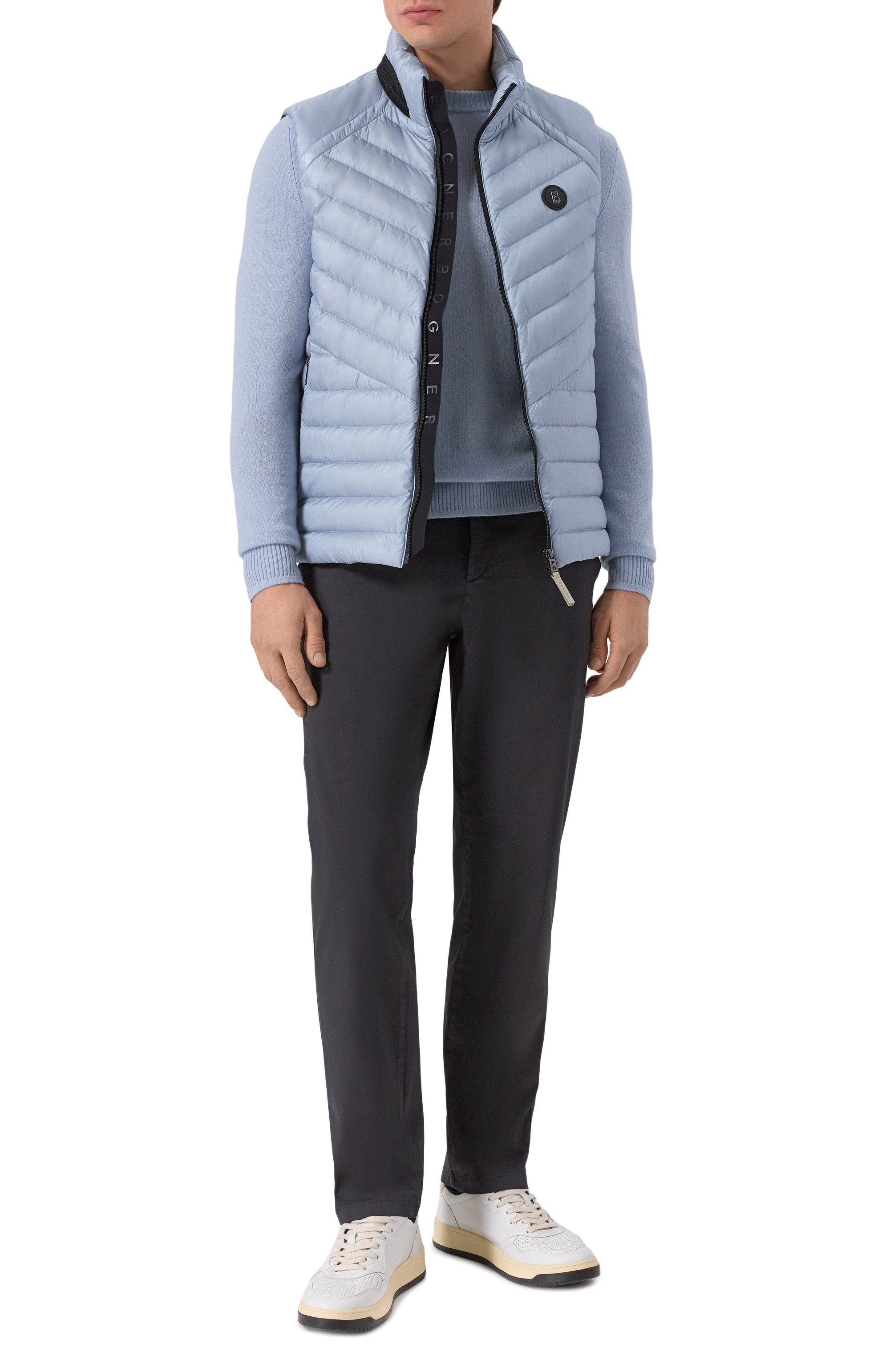 Хлопковые брюки BOGNER темно-серого цвета по цене 24900 руб., арт. 18386888, фото 2 Хлопковые брюки BOGNER, арт. 18386888, фото 2