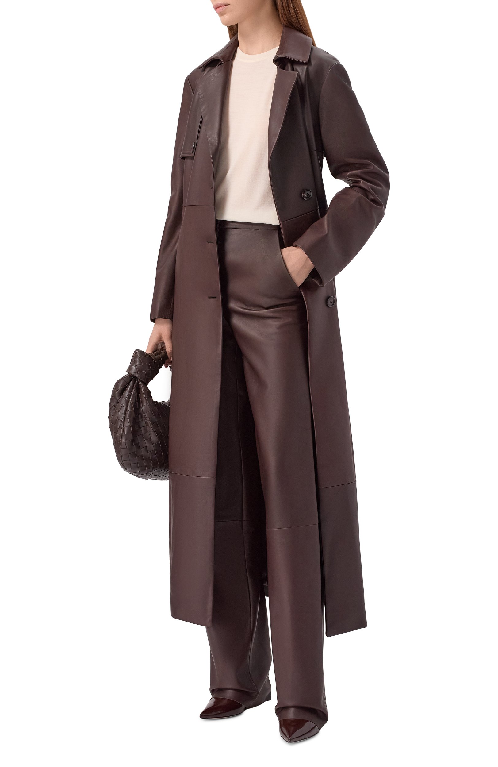 Кожаные брюки KITON коричневого цвета по цене 499500 руб., арт. D58171K0564L, фото 2 Кожаные брюки KITON, арт. D58171K0564L, фото 2