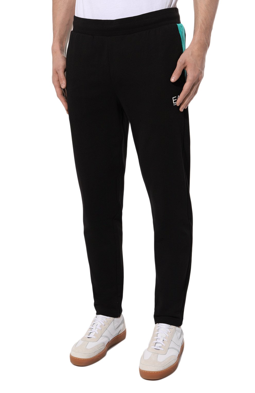 Хлопковый спортивный костюм EA7 бирюзового цвета по цене 19950 руб., арт. 3DPV52/PJ05Z, фото 4 Хлопковый спортивный костюм EA7, арт. 3DPV52/PJ05Z, фото 4