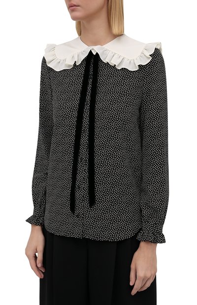 Шелковая блузка SAINT LAURENT, арт. 660883/Y5D12, фото 3