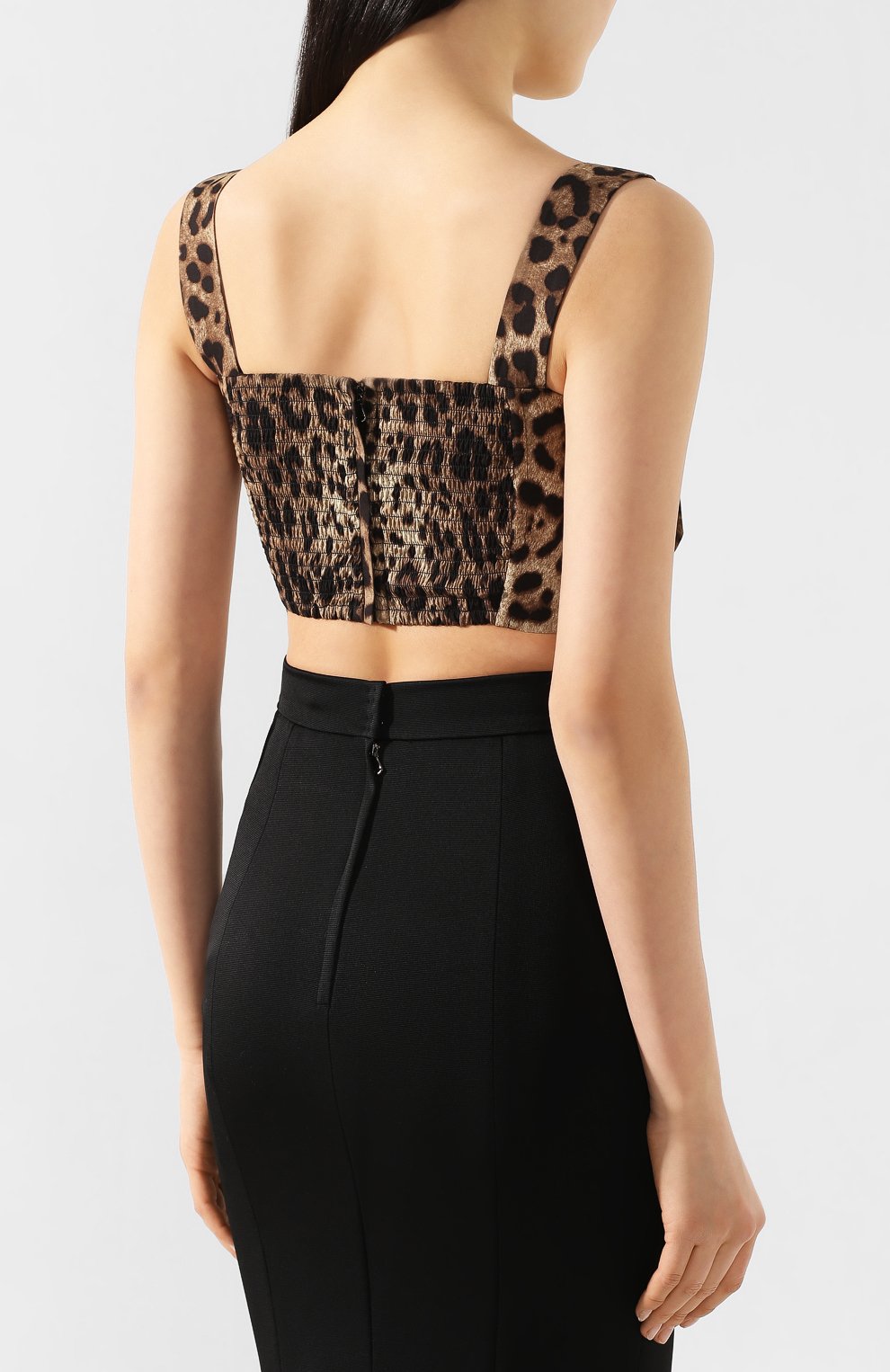 Хлопковый топ DOLCE & GABBANA леопардового цвета по цене 89950 руб., арт. F74H5T/HS5E3, фото 4 Хлопковый топ DOLCE & GABBANA, арт. F74H5T/HS5E3, фото 4