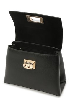 Женская сумка furla 1927 mini FURLA черного цвета, арт. WB00109/ARE000 | Фото 5 (Сумки-технические: Сумки через плечо, Сумки top-handle; Материал: Натуральная кожа; Материал сплава: Проставлено; Размер: mini; Ремень/цепочка: На ремешке; Драгоценные камни: Проставлено)