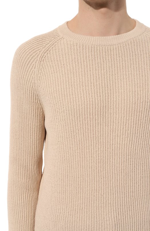 Хлопковый джемпер Brunello Cucinelli M2W70B2286 Бежевый  M2W70B2286 Фото 5
