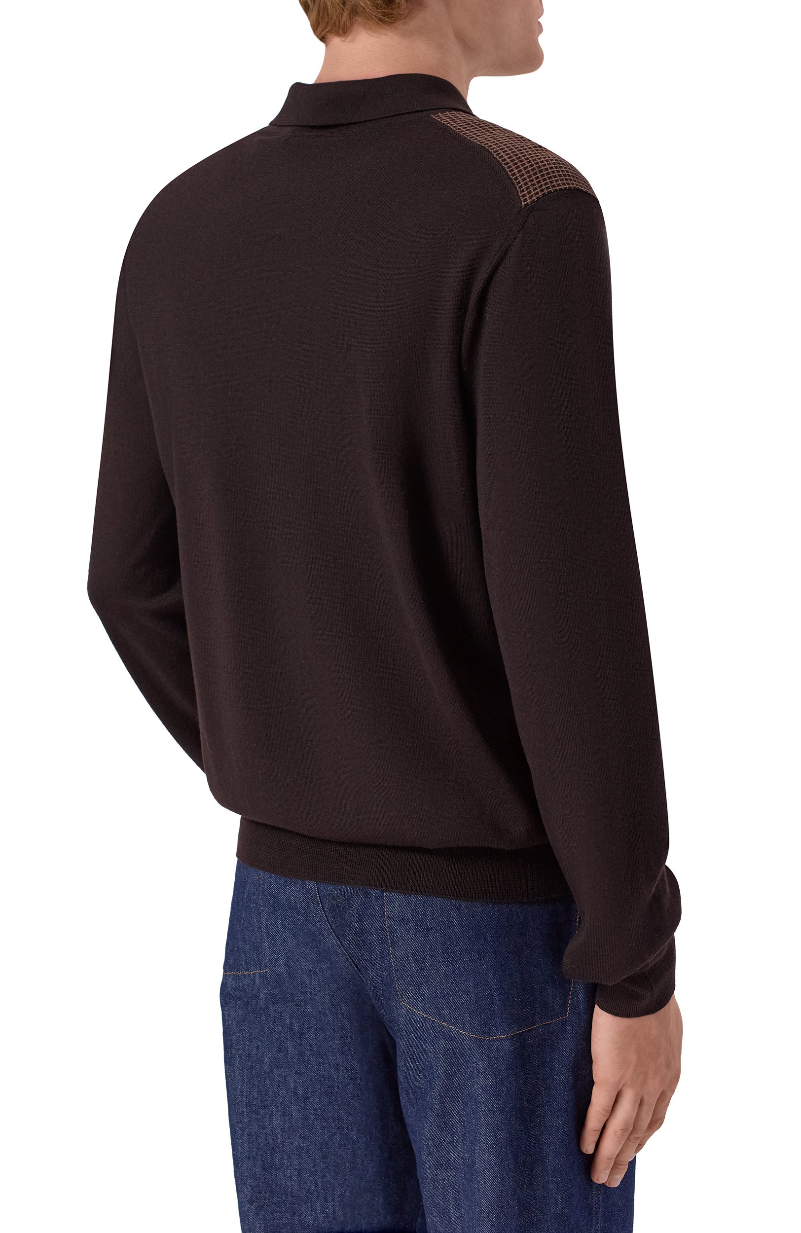 Поло из шерсти и шелка CORNELIANI, арт. 28M587/2A25144, фото 4