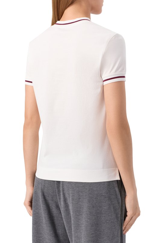 Хлопковая футболка Brunello Cucinelli M0T81VD110 Белый  M0T81VD110 Фото 4