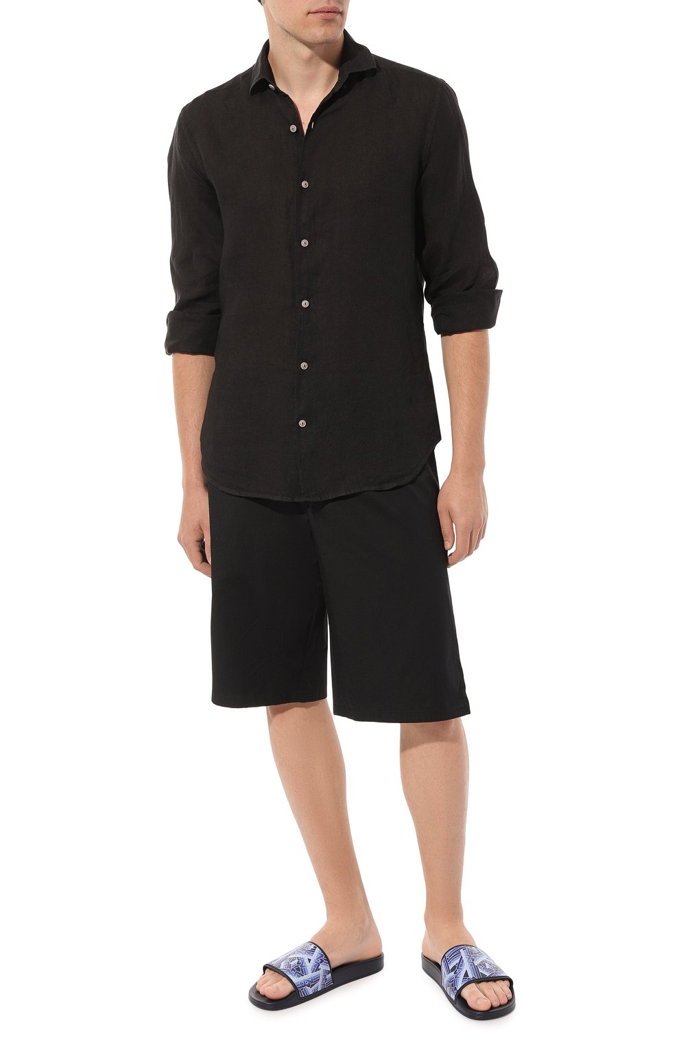 Резиновые шлепанцы ZILLI синего цвета по цене 28300 руб., арт. MDZ-AP003-DM008/001X, фото 2 Резиновые шлепанцы ZILLI, арт. MDZ-AP003-DM008/001X, фото 2