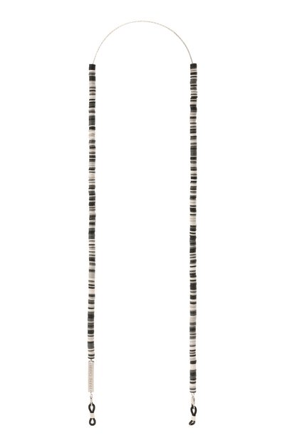 Женские цепочка для очков FRAME CHAIN, арт. CANDY RAIN BLACK IN WHITE G0LD