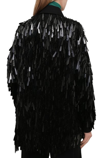 Шерстяное пальто с отделкой пайетками VALENTINO, арт. WB0CI0R43NA, фото 4