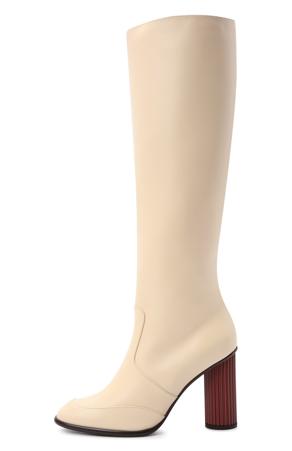 Кожаные сапоги column LORO PIANA кремового цвета по цене 209000 руб., арт. FAL7745, фото 3 Кожаные сапоги column LORO PIANA, арт. FAL7745, фото 3