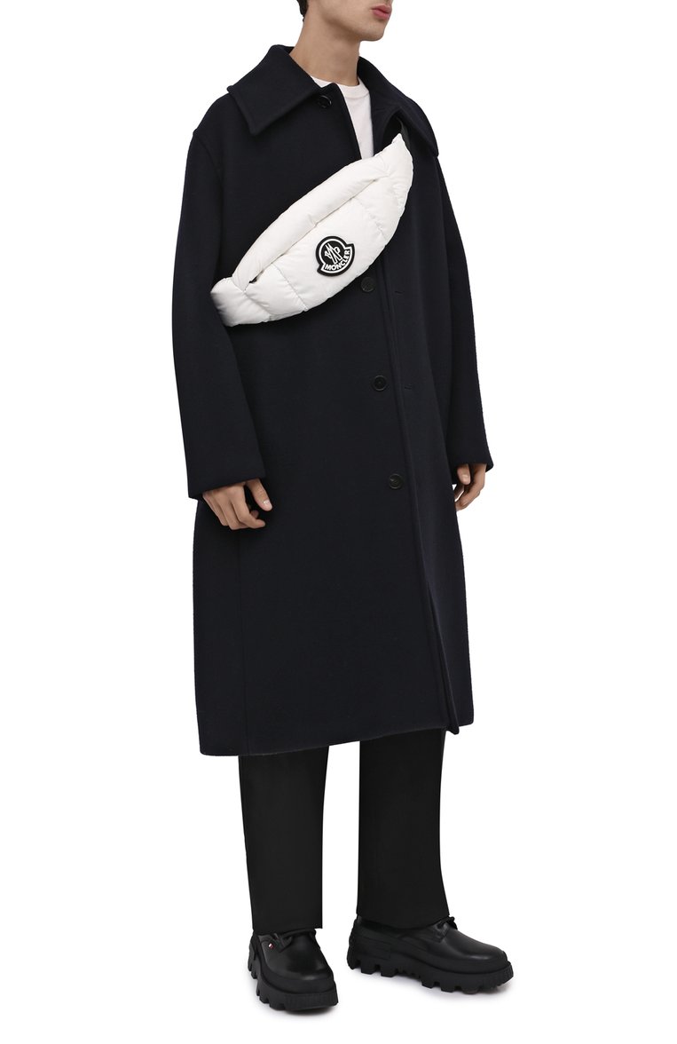 Мужская текстильная поясная сумка legere MONCLER кремового цвета, арт. G2-09A-5M501-00-02SZS | Фото 3 (Материал: Текстиль; Ремень/цепочка: На ремешке; Размер: large; Стили: Спорт-шик)