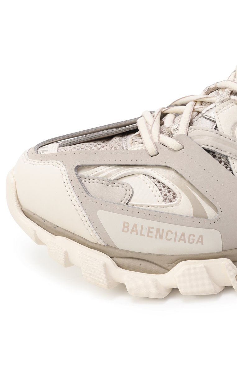 Мужские комбинированные кроссовки track BALENCIAGA светло-бежевого цвета, арт. 542023/W3FE4 | Фото 7 (Подошва: Массивная; Материал внешний: Экокожа; Материал внутренний: Текстиль; Кросс-КТ: Низкие; Стили: Гранж; Материал утеплителя: Без утеплителя)