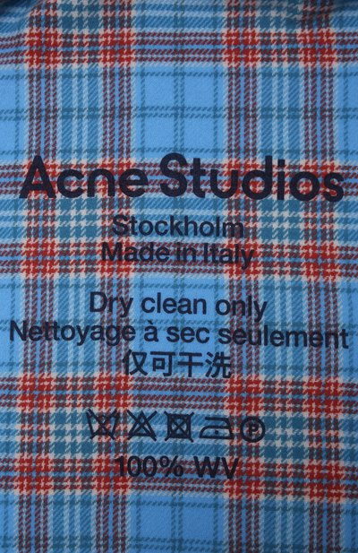Шерстяной шарф ACNE STUDIOS голубого цвета по цене 24250 руб., арт. CA0082/W, фото 3 Шерстяной шарф ACNE STUDIOS, арт. CA0082/W, фото 3