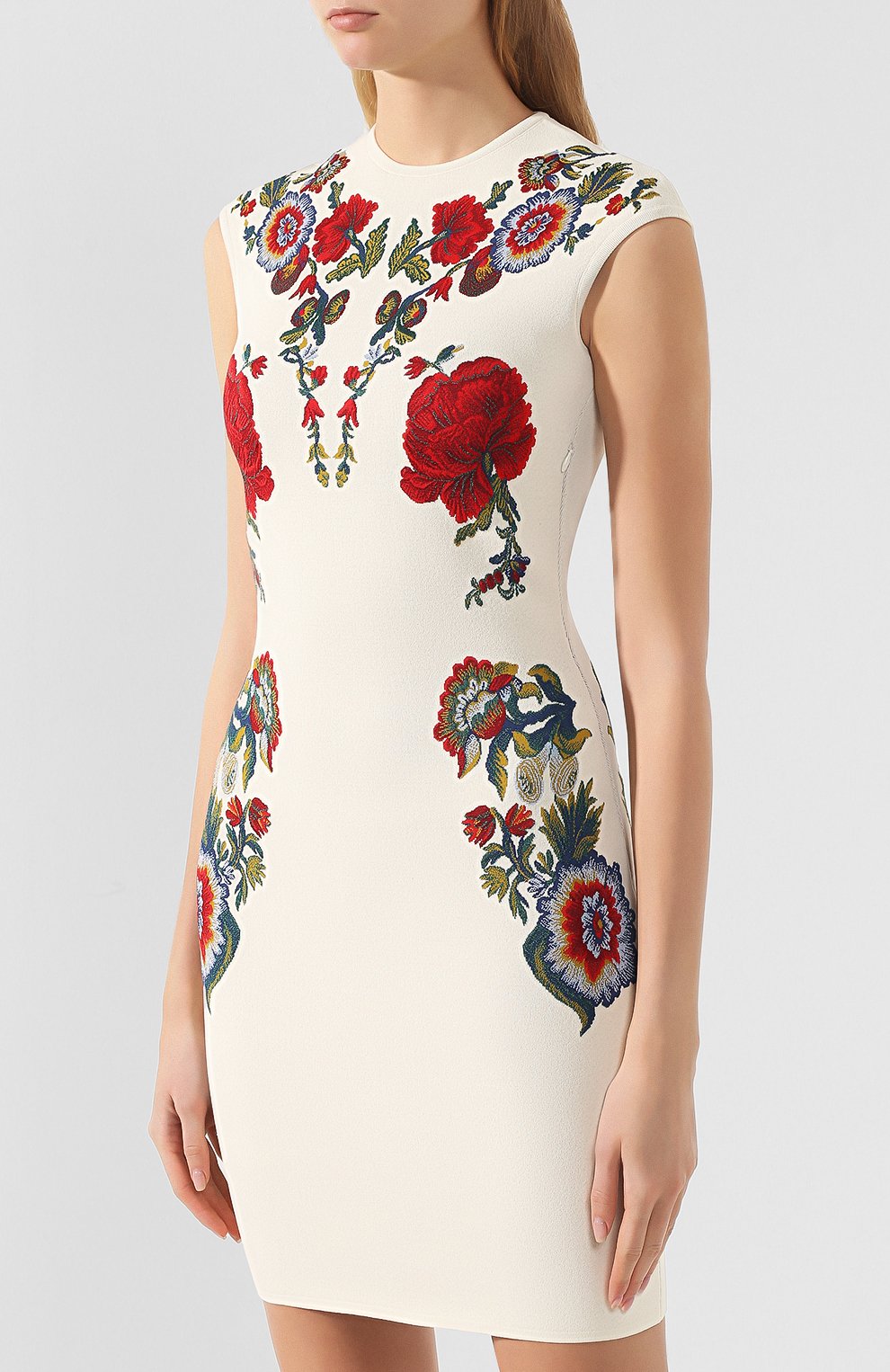 Платье из смеси шелка и вискозы ALEXANDER MCQUEEN, арт. 571659/Q1WVY, фото 3
