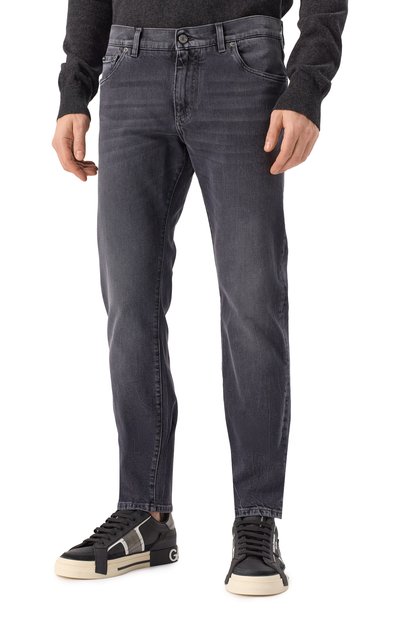 Джинсы slim DOLCE & GABBANA темно-серого цвета по цене 95050 руб., арт. GY07CZ/G8MV4, фото 3 Джинсы slim DOLCE & GABBANA, арт. GY07CZ/G8MV4, фото 3