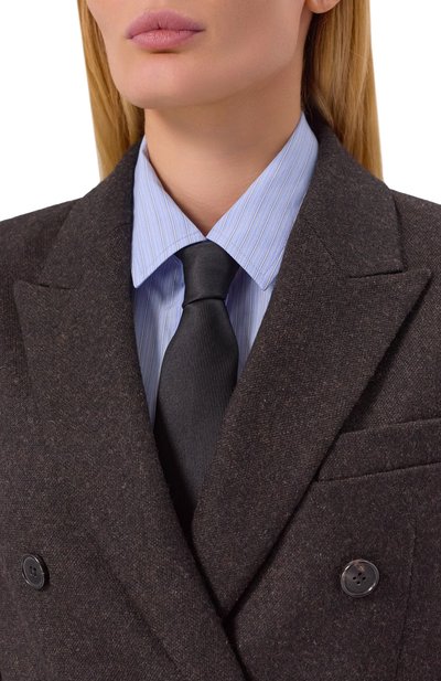 Шелковый галстук JUUN.J черного цвета по цене 15850 руб., арт. JW588ZW01, фото 2 Шелковый галстук JUUN.J, арт. JW588ZW01, фото 2