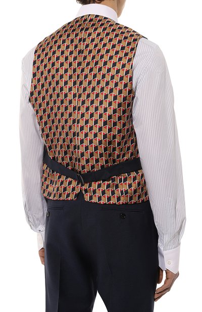 Шерстяной жилет GUCCI темно-синего цвета по цене 128160 руб., арт. 452587 Z592B, фото 4 Шерстяной жилет GUCCI, арт. 452587 Z592B, фото 4