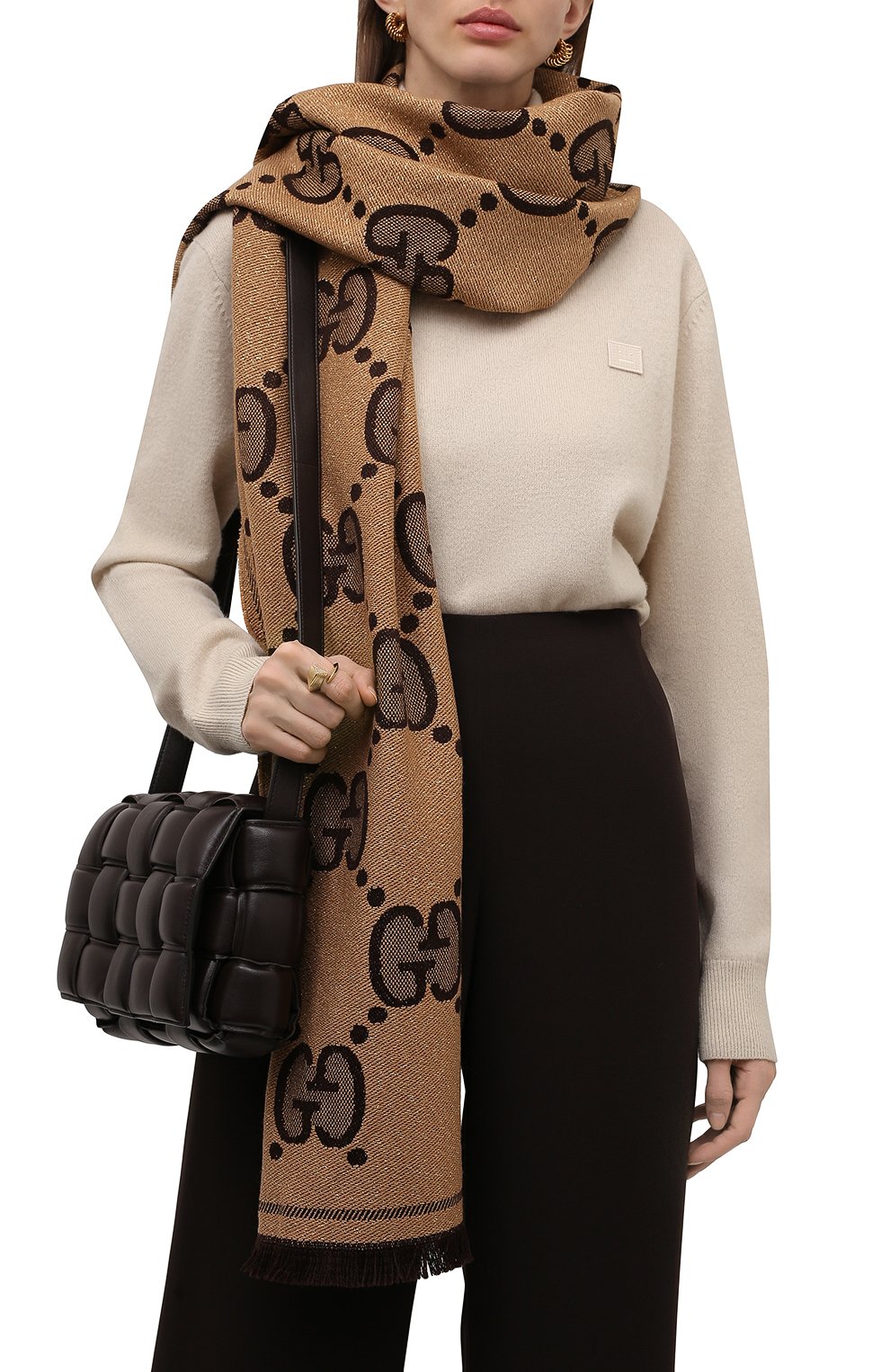 Шерстяной шарф GUCCI, арт. 598993/3GC15, фото 2