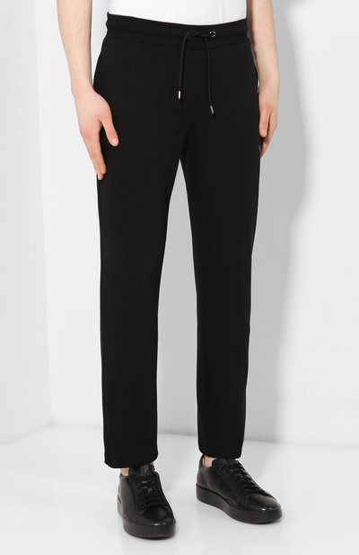 Хлопковые брюки прямого кроя с поясом на резинке EMPORIO ARMANI, арт. 8N1P87/1J07Z, фото 3