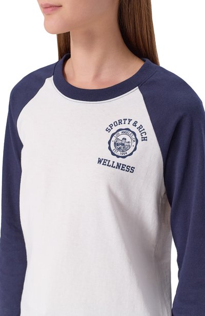 Хлопковый лонгслив SPORTY AND RICH, арт. T0046508033WH22, фото 5