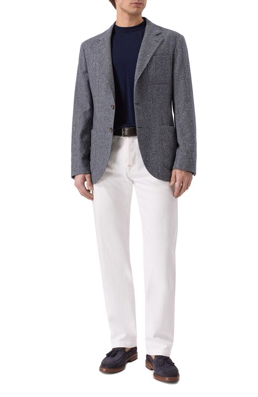 Хлопковые брюки Kiton UPNJS1K0602H02 Белый  UPNJS1K0602H02 Фото 2