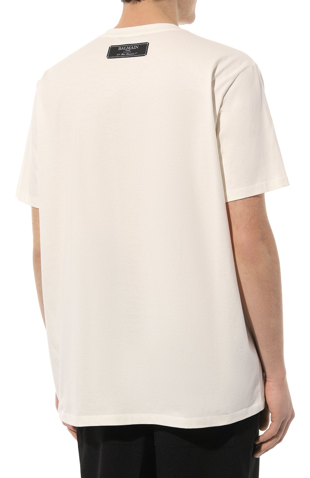 Хлопковая футболка BALMAIN, арт. BH0EG010/GD14, фото 4