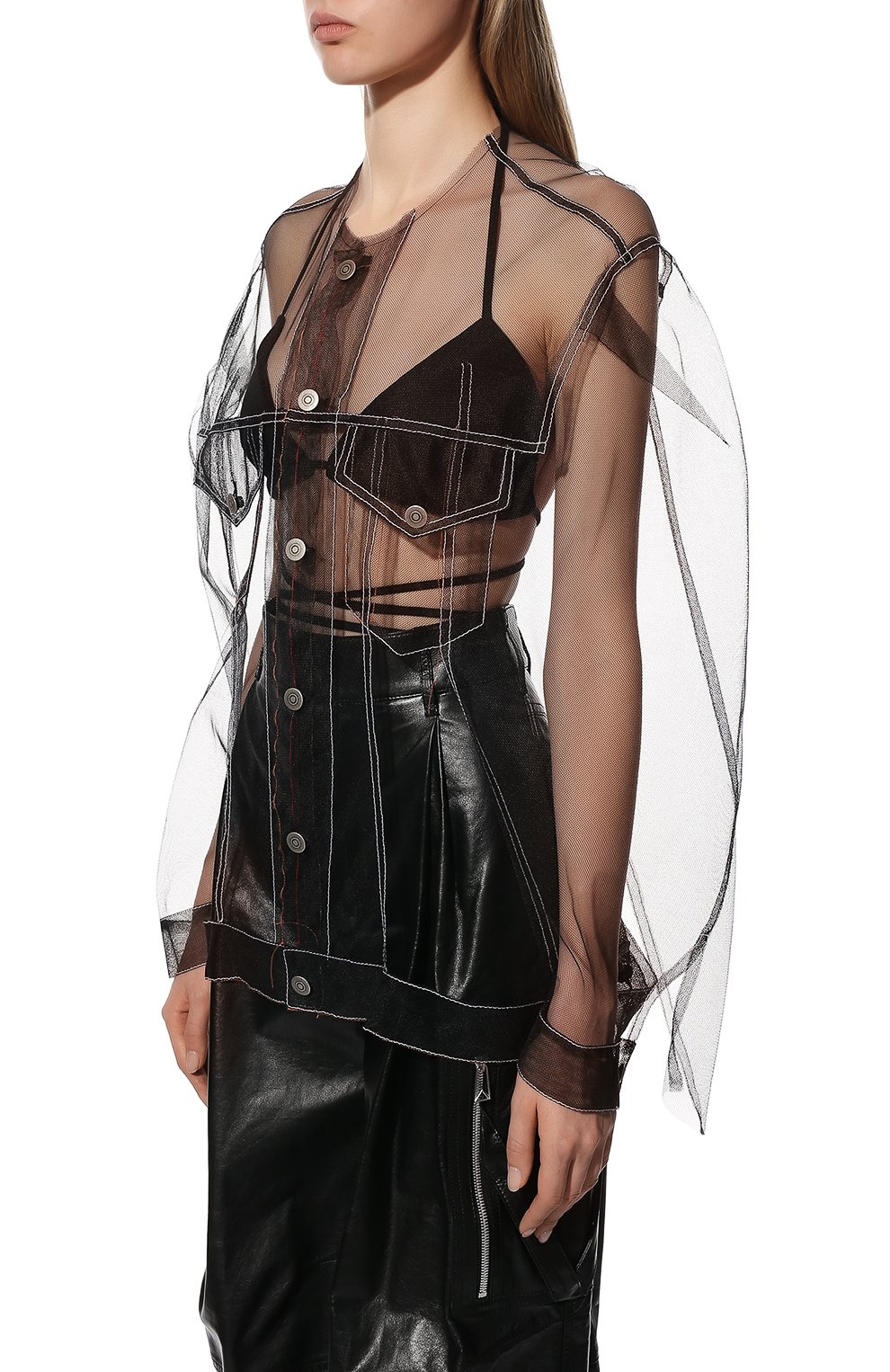 Блузка MAISON MARGIELA черного цвета по цене 99350 руб., арт. S31DL0267/S54505, фото 3 Блузка MAISON MARGIELA, арт. S31DL0267/S54505, фото 3