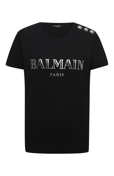 Женская хлопковая футболка BALMAIN, арт. UF11350/I366
