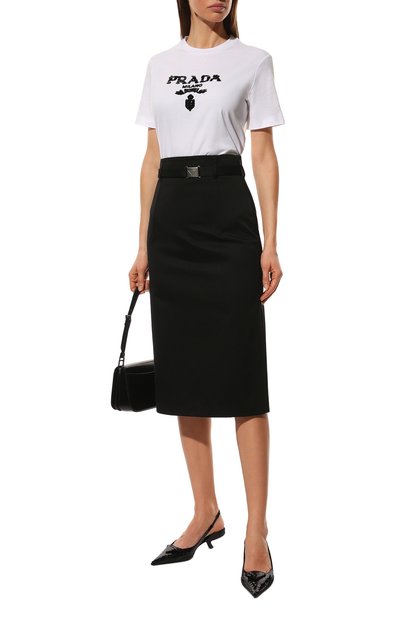 Хлопковая юбка PRADA, арт. P113UH-1UPX-F0002-221, фото 2
