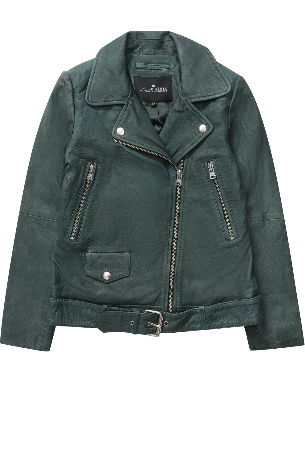 Кожаная куртка с косой молнией DESIGNERS, REMIX GIRLS, арт. 11960, фото 1