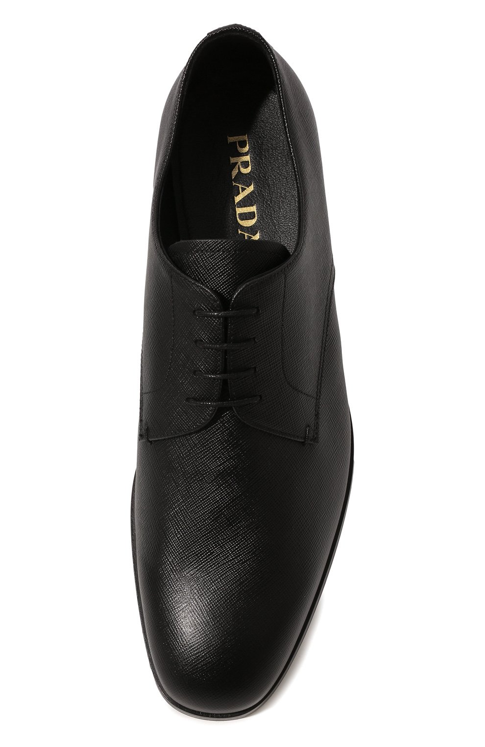 Кожаные дерби PRADA черного цвета по цене 92000 руб., арт. 2EB174-053-F0002-X001, фото 6 Кожаные дерби PRADA, арт. 2EB174-053-F0002-X001, фото 6