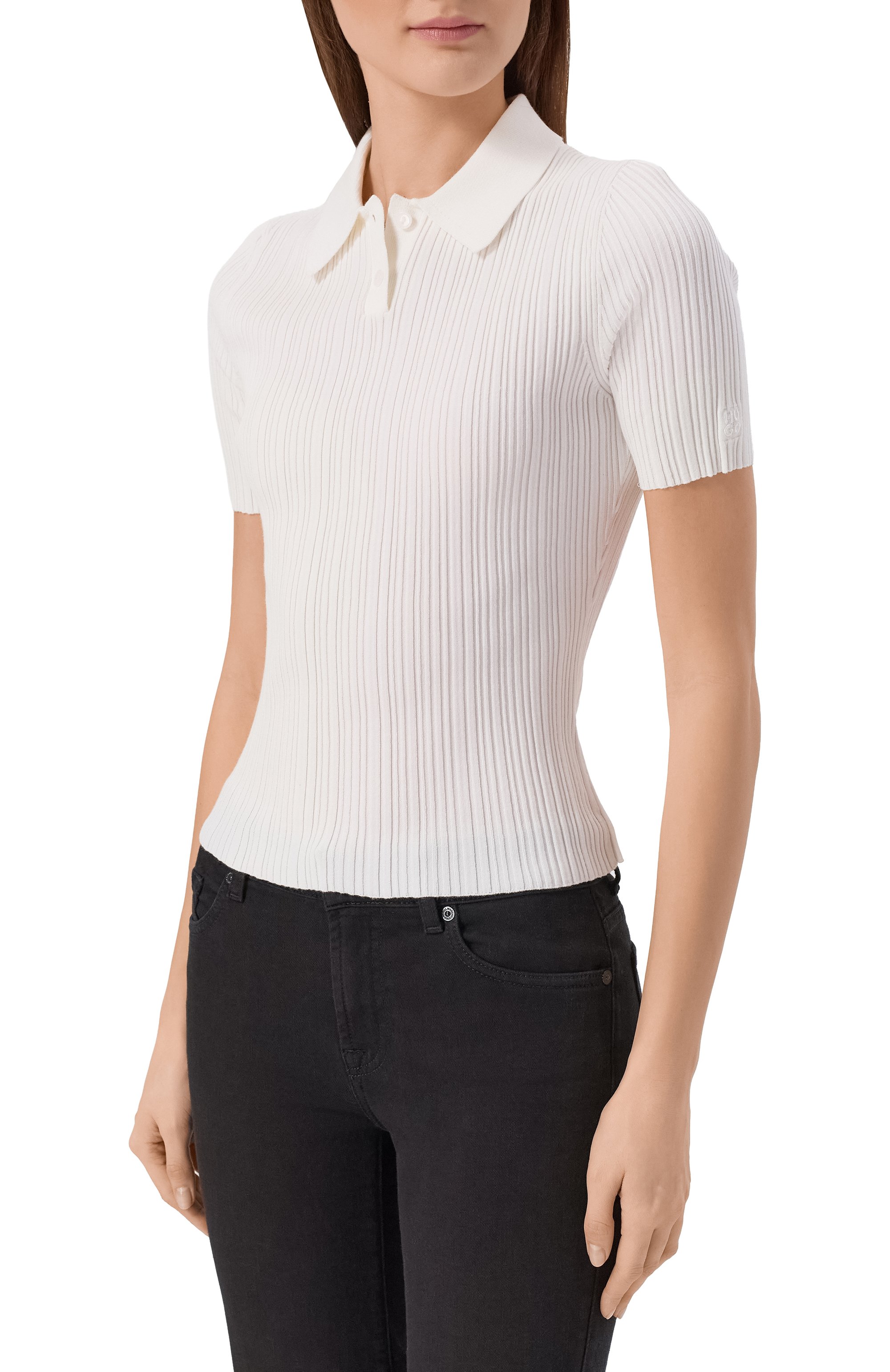 Поло из вискозы HUGO, арт. 50557771, фото 3