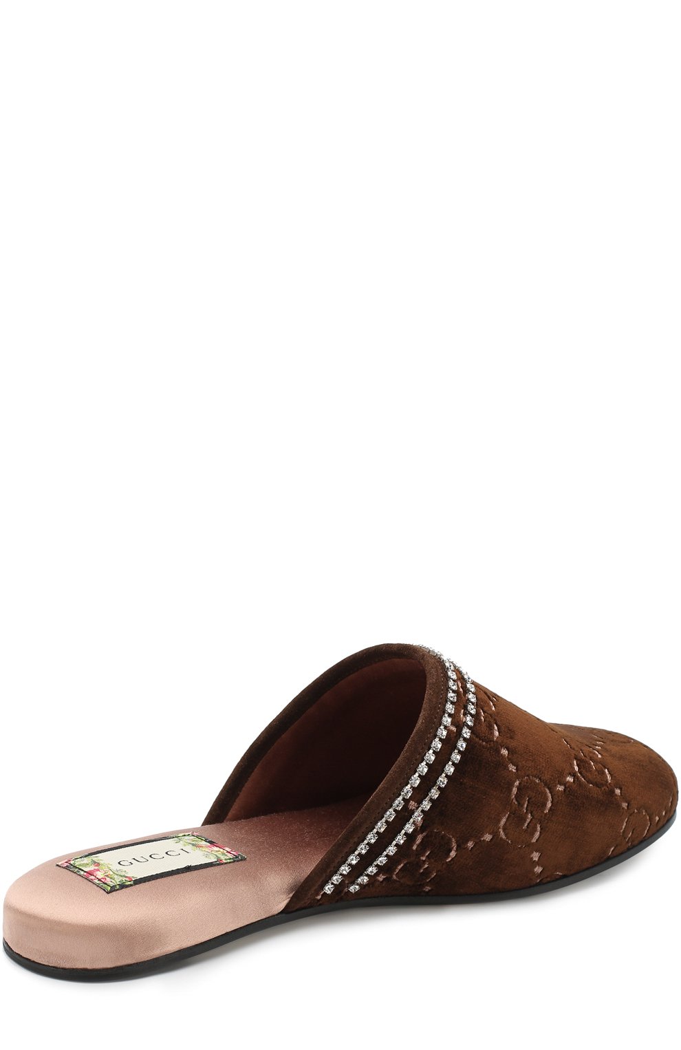 Текстильные домашние туфли с принтом GUCCI, арт. 512423/9JT70, фото 4